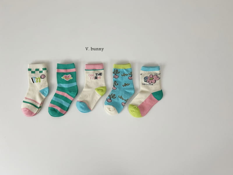 V Bunny - Korean Children Fashion - #kidsstore - Itzy Socks Set - 2