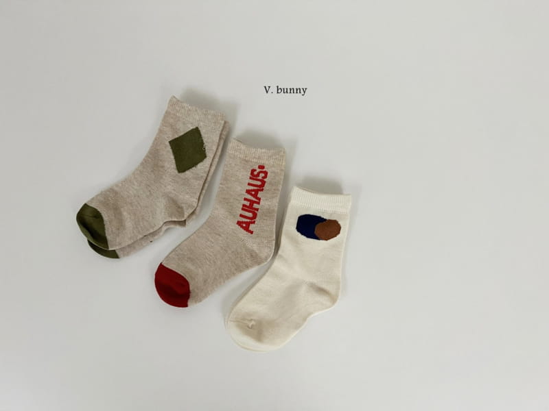 V Bunny - Korean Children Fashion - #kidsstore - Shape Socks Set - 8