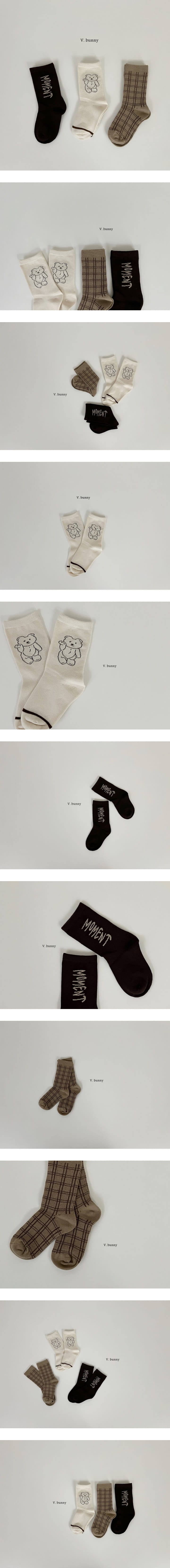 V Bunny - Korean Children Fashion - #kidzfashiontrend - Moment Socks Set