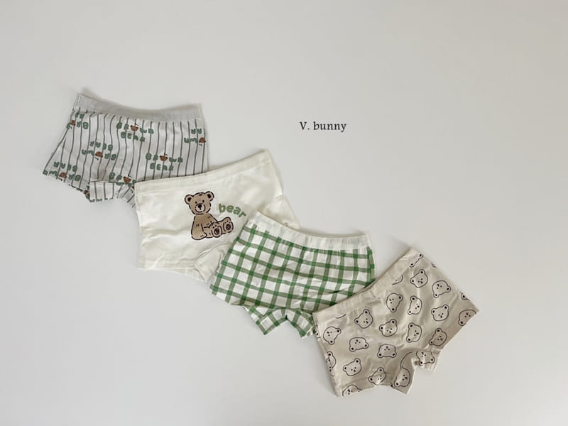 V Bunny - Korean Children Fashion - #kidzfashiontrend - N116 Brown Underwear Set