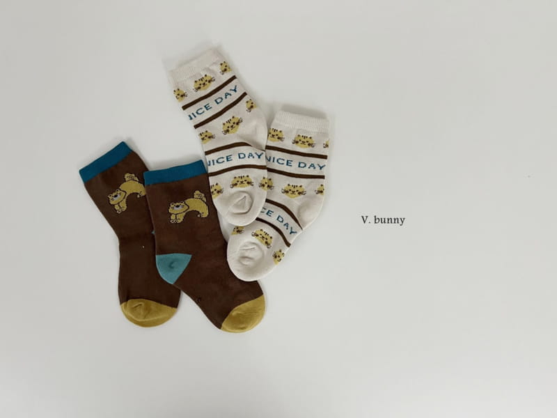 V Bunny - Korean Children Fashion - #littlefashionista - Cats Socks Set - 9