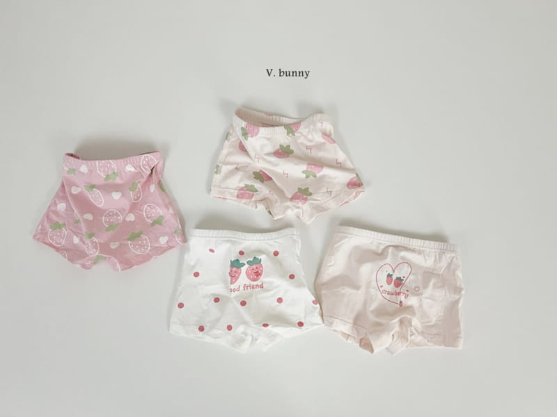 V Bunny - Korean Children Fashion - #littlefashionista - Good Strawberry Underwear Set