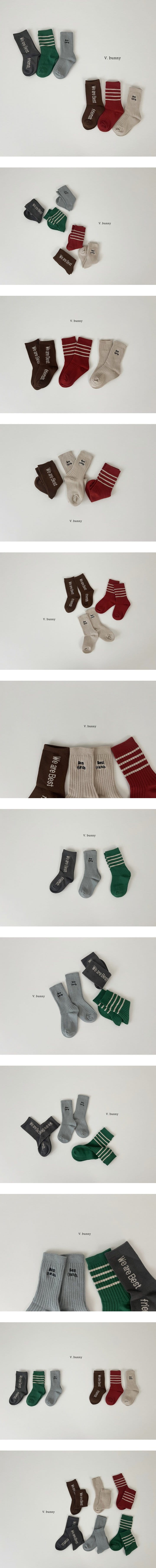 V Bunny - Korean Children Fashion - #littlefashionista - Best Socks Set