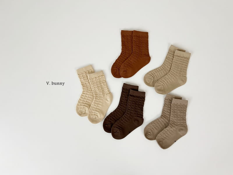 V Bunny - Korean Children Fashion - #magicofchildhood - Waffle Socks Set