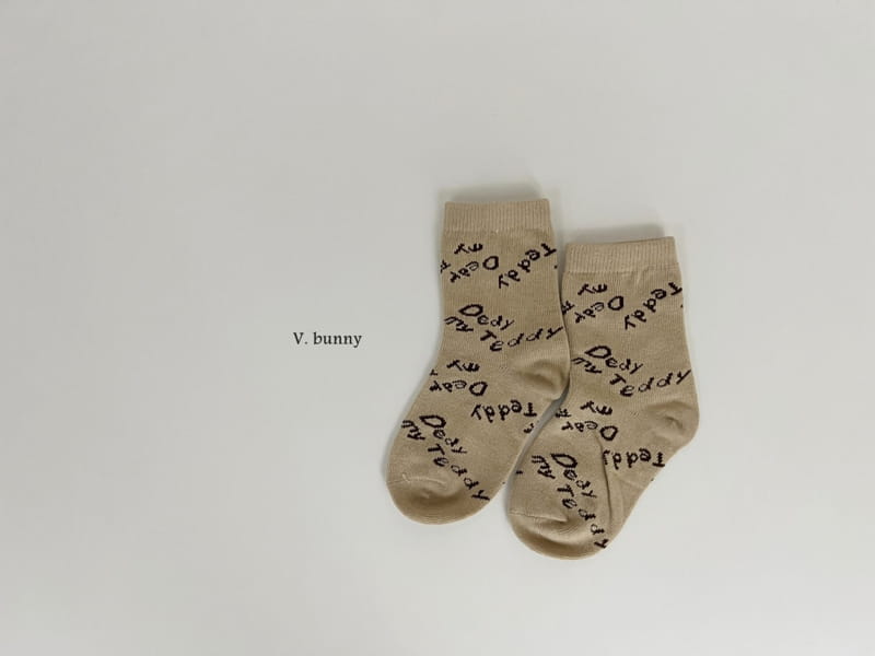 V Bunny - Korean Children Fashion - #magicofchildhood - S Teddy Socks Set - 5