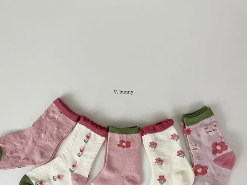 V Bunny - Korean Children Fashion - #prettylittlegirls - Pink Bear Socks Set - 2