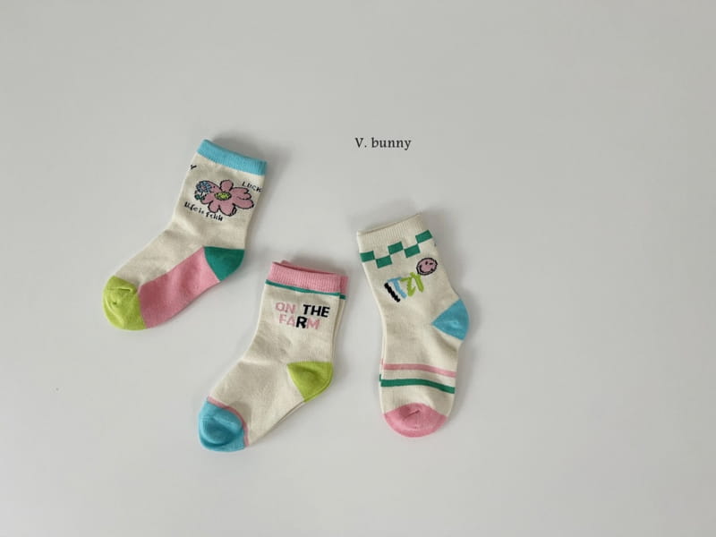 V Bunny - Korean Children Fashion - #todddlerfashion - Itzy Socks Set - 9