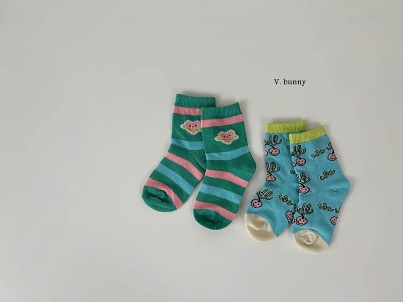 V Bunny - Korean Children Fashion - #toddlerclothing - Itzy Socks Set - 10