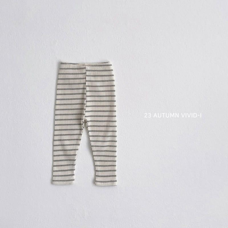 Vivid I - Korean Children Fashion - #Kfashion4kids - Stripes Leggings - 3