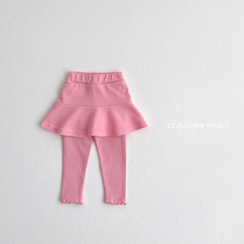 Vivid I - Korean Children Fashion - #childofig - Terry Skirt Leggings - 2