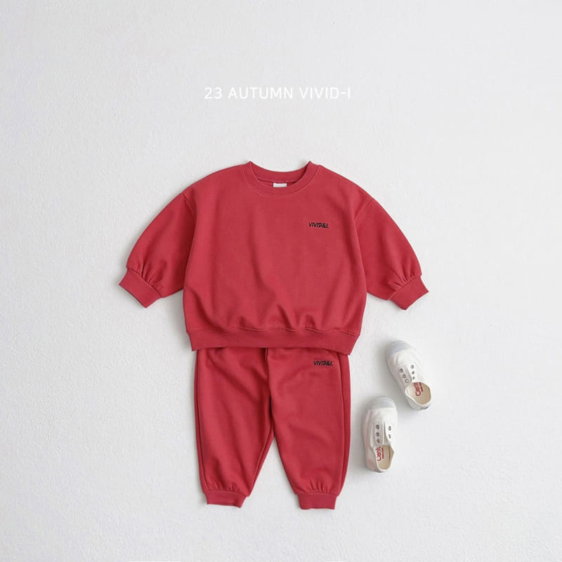 Vivid I - Korean Children Fashion - #childofig - Vivid Logo Top Bottom Set - 3