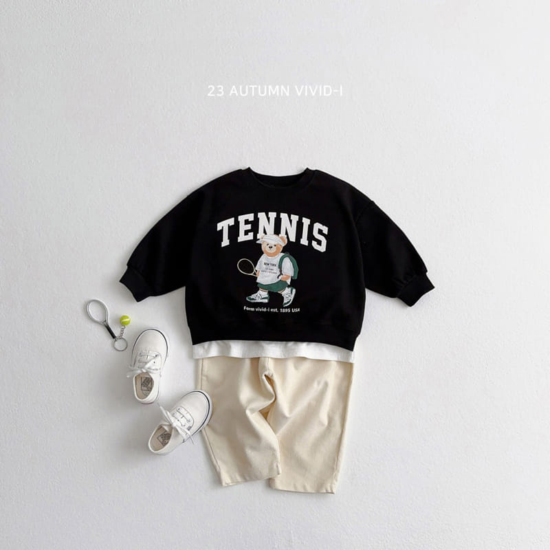 Vivid I - Korean Children Fashion - #childofig - Bear Tennis Top Bottom Set - 12