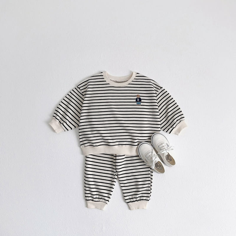 Vivid I - Korean Children Fashion - #childofig - Bear ST Top Bottom Set - 5