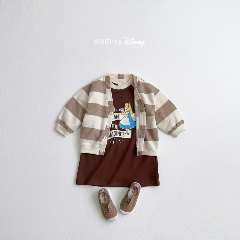 Vivid I - Korean Children Fashion - #childrensboutique - Stripes Bear Cardigan - 12