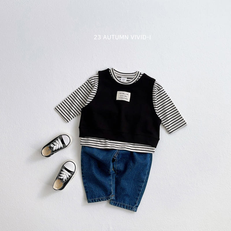 Vivid I - Korean Children Fashion - #discoveringself - Daily Stripes Tee - 12