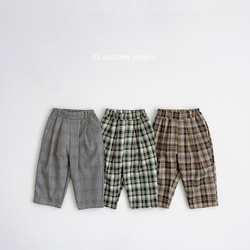 Vivid I - Korean Children Fashion - #kidsshorts - Check Pants