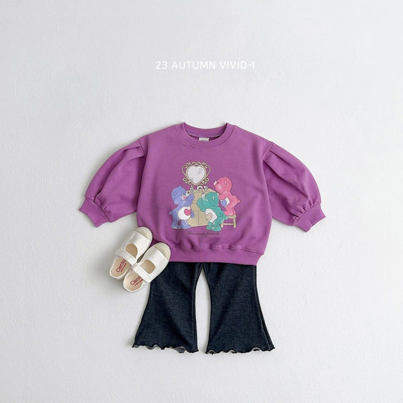 Vivid I - Korean Children Fashion - #kidsshorts - Bear Sweatshirt - 8