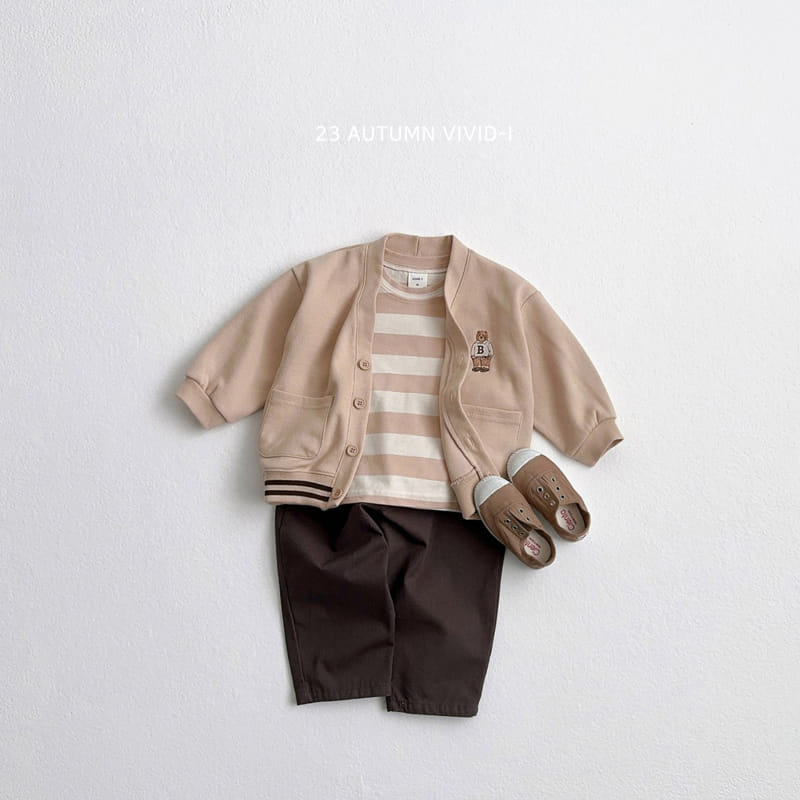 Vivid I - Korean Children Fashion - #fashionkids - Baer Embrodiery Stripes Single Tee - 4