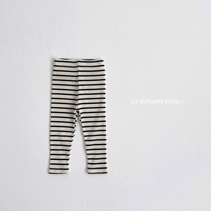 Vivid I - Korean Children Fashion - #Kfashion4kids - Stripes Leggings - 4