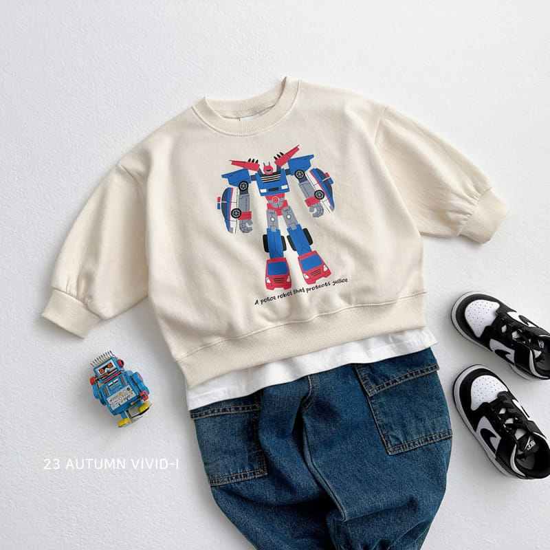 Vivid I - Korean Children Fashion - #littlefashionista - Robort Sweatshirt - 10