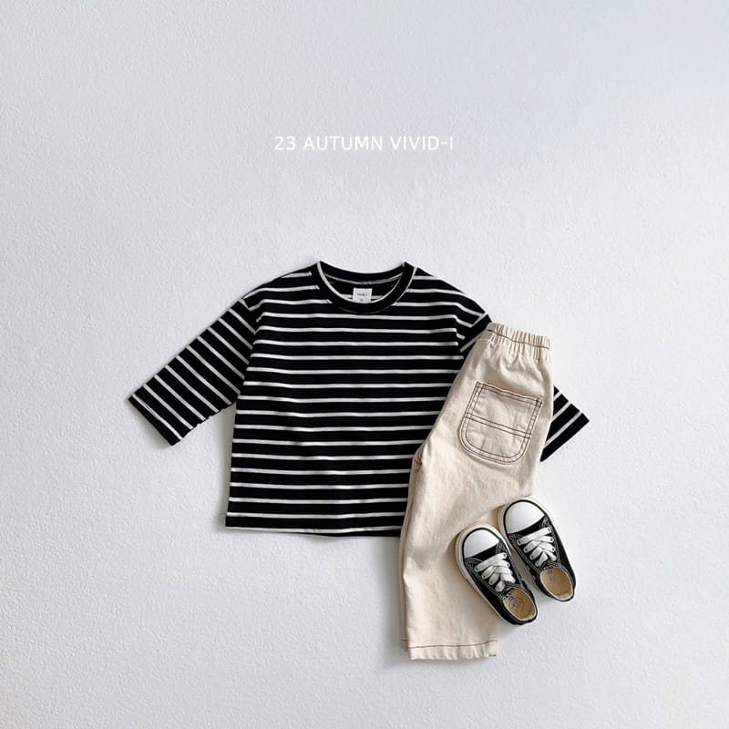 Vivid I - Korean Children Fashion - #Kfashion4kids - Daily Stripes Tee - 4