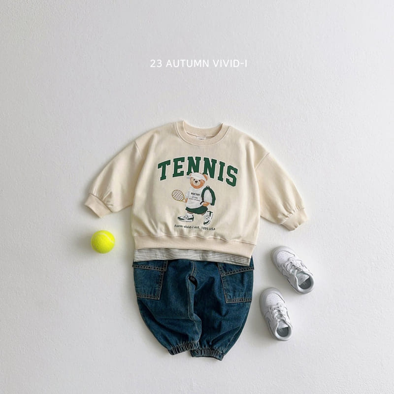 Vivid I - Korean Children Fashion - #littlefashionista - Bear Tennis Top Bottom Set - 8