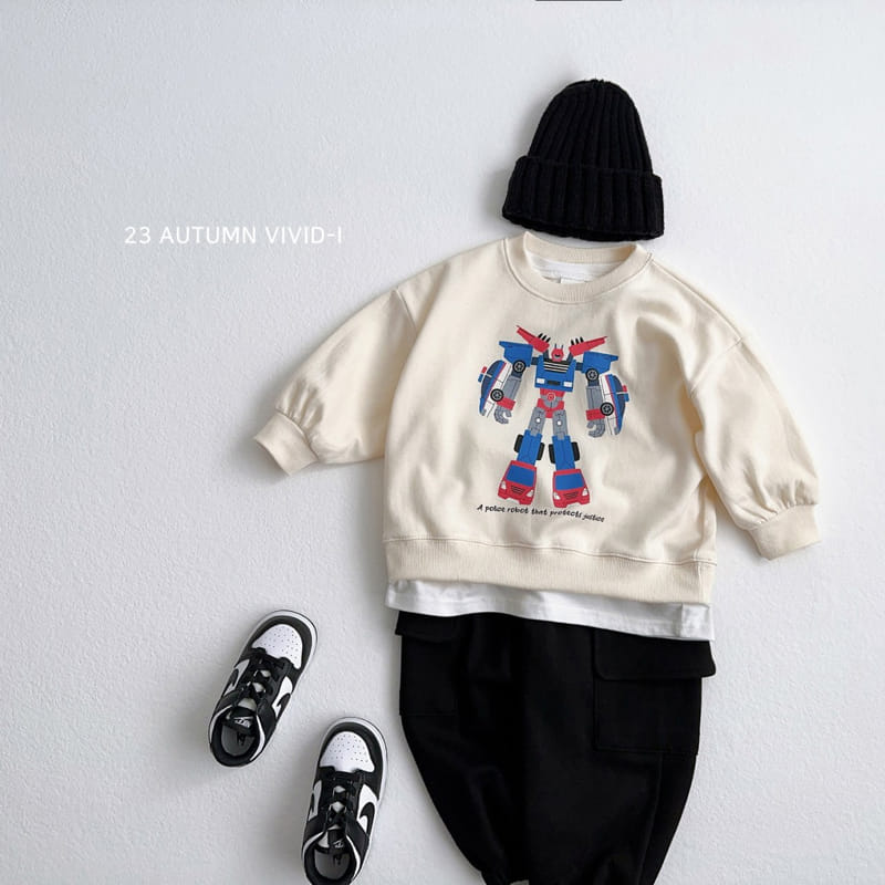 Vivid I - Korean Children Fashion - #minifashionista - Robort Sweatshirt - 12