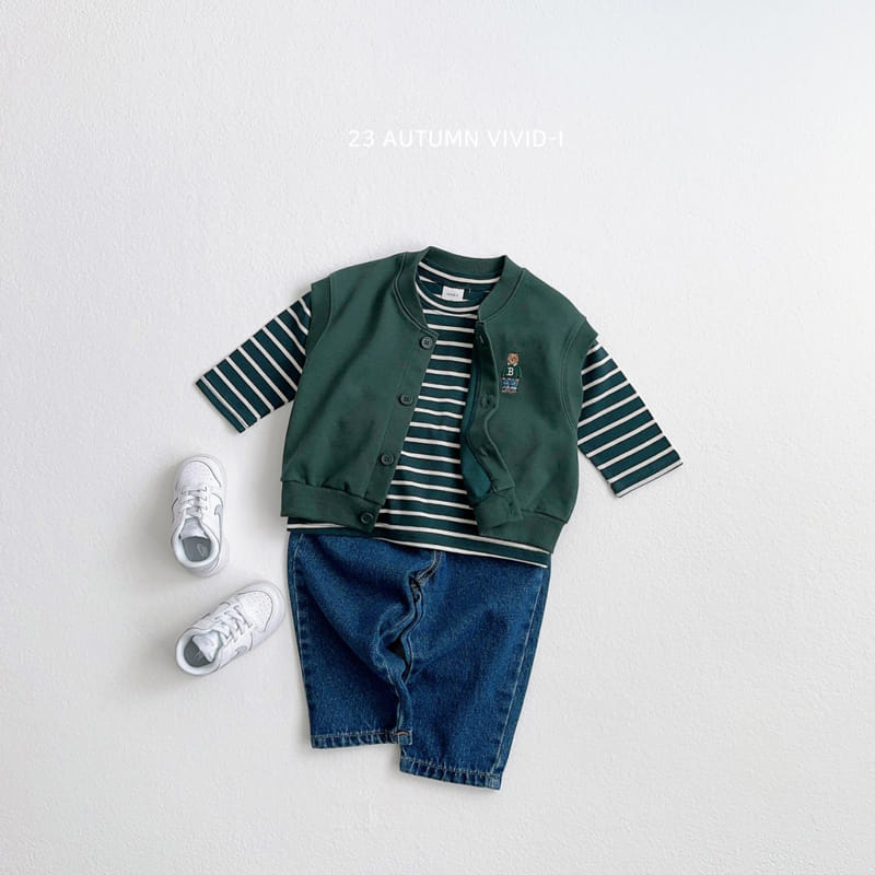 Vivid I - Korean Children Fashion - #prettylittlegirls - Daily Stripes Tee - 7