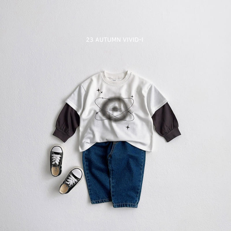 Vivid I - Korean Children Fashion - #stylishchildhood - Planet Layered Sweatshirt - 11