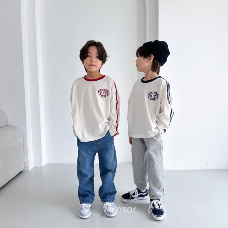 Witty Boy - Korean Children Fashion - #discoveringself - Baseball Tee - 3