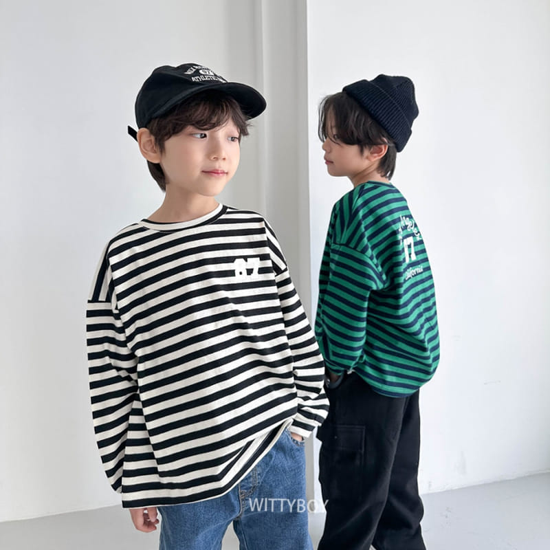 Witty Boy - Korean Children Fashion - #discoveringself - 87 Stripes Tee