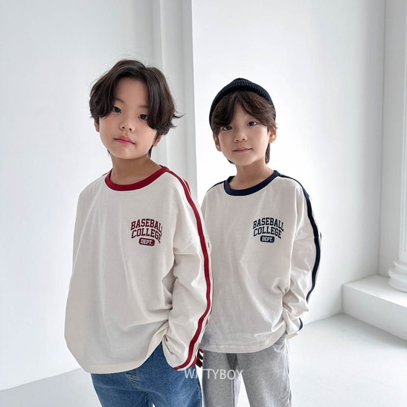 Witty Boy - Korean Children Fashion - #kidsshorts - Baseball Tee - 5