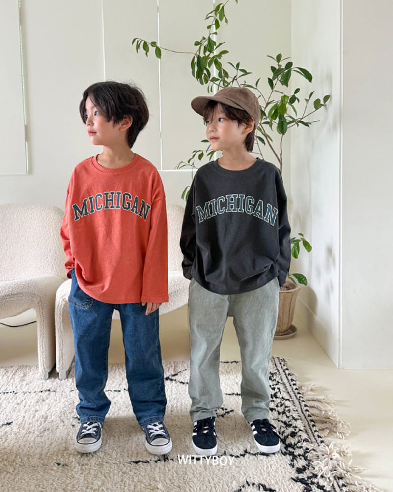 Witty Boy - Korean Children Fashion - #kidsshorts - Michigan Tee - 2