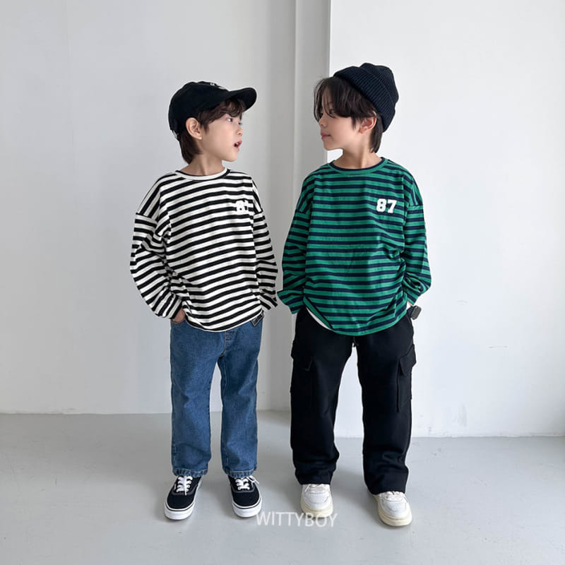 Witty Boy - Korean Children Fashion - #kidsshorts - 87 Stripes Tee - 3