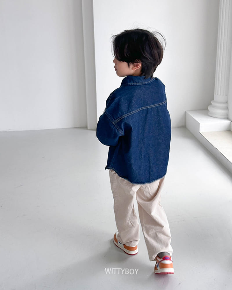 Witty Boy - Korean Children Fashion - #kidsshorts - Joy Denim SHIrt - 4