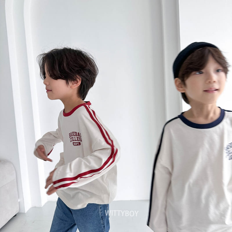 Witty Boy - Korean Children Fashion - #kidsstore - Baseball Tee - 6