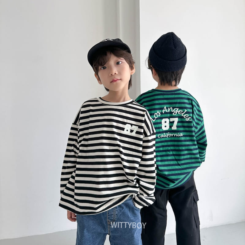 Witty Boy - Korean Children Fashion - #kidzfashiontrend - 87 Stripes Tee - 5