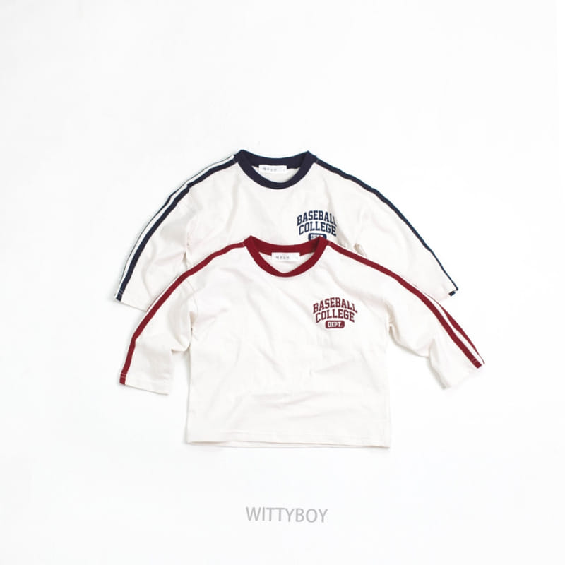 Witty Boy - Korean Children Fashion - #littlefashionista - Baseball Tee - 9