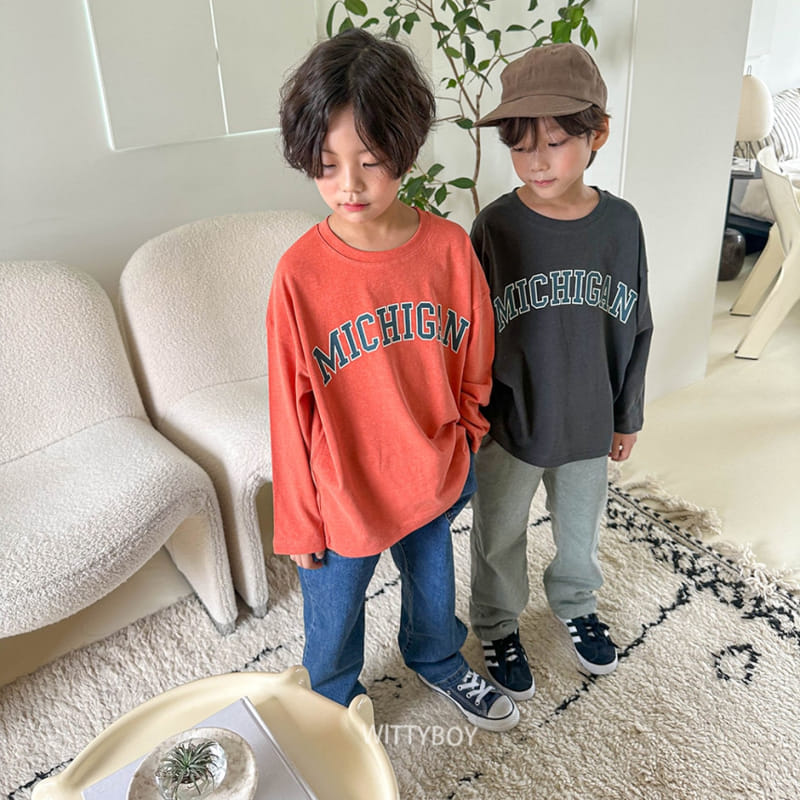 Witty Boy - Korean Children Fashion - #littlefashionista - Michigan Tee - 6