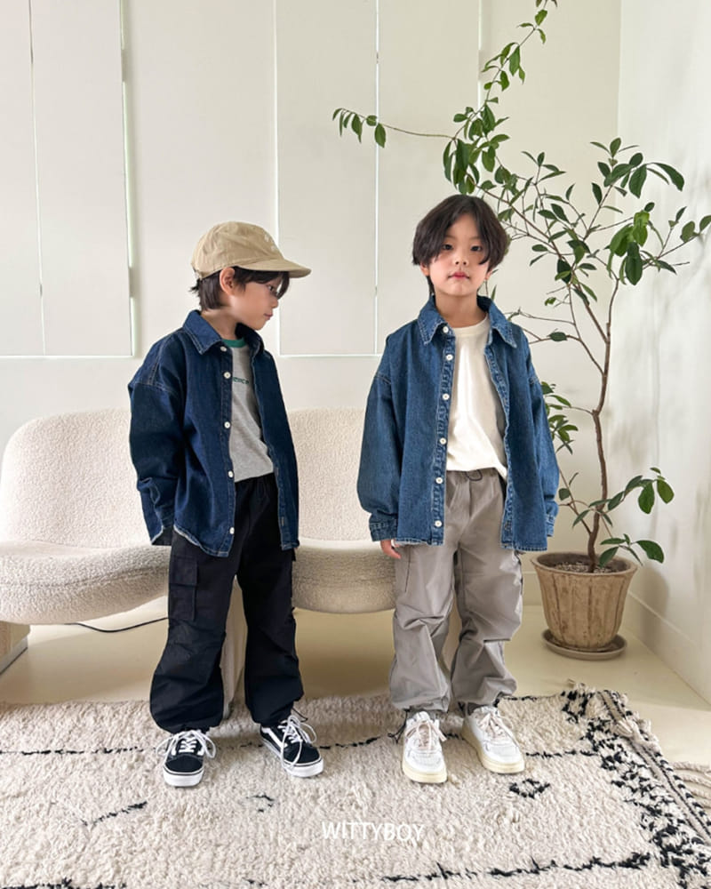 Witty Boy - Korean Children Fashion - #prettylittlegirls - Joy Denim SHIrt - 10