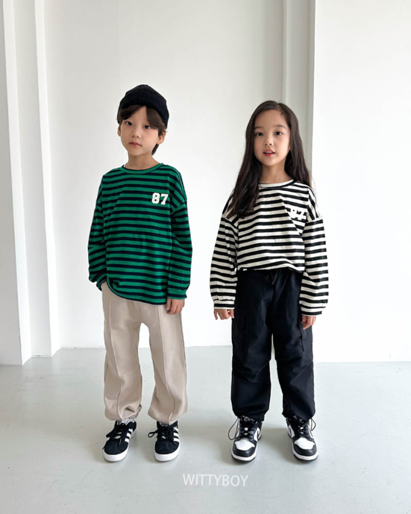 Witty Boy - Korean Children Fashion - #toddlerclothing - 87 Stripes Tee - 12