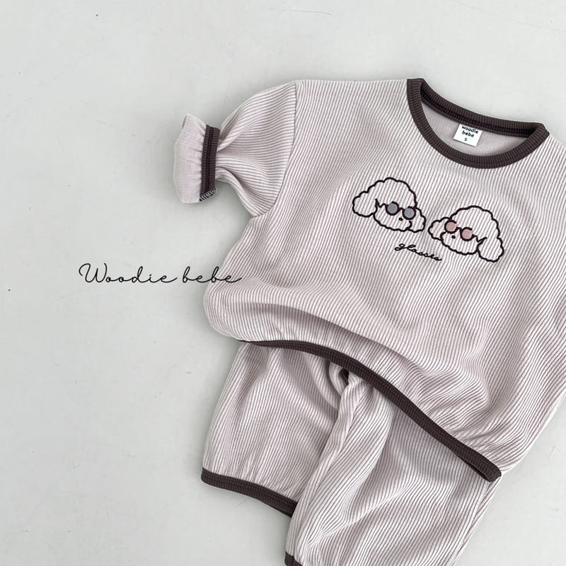 Woodie - Korean Baby Fashion - #babyboutiqueclothing - Sun Glasses Top Bottom Set - 3