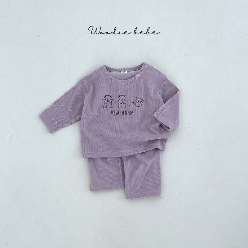 Woodie - Korean Baby Fashion - #babyfashion - Uni Top Bottom Set - 9