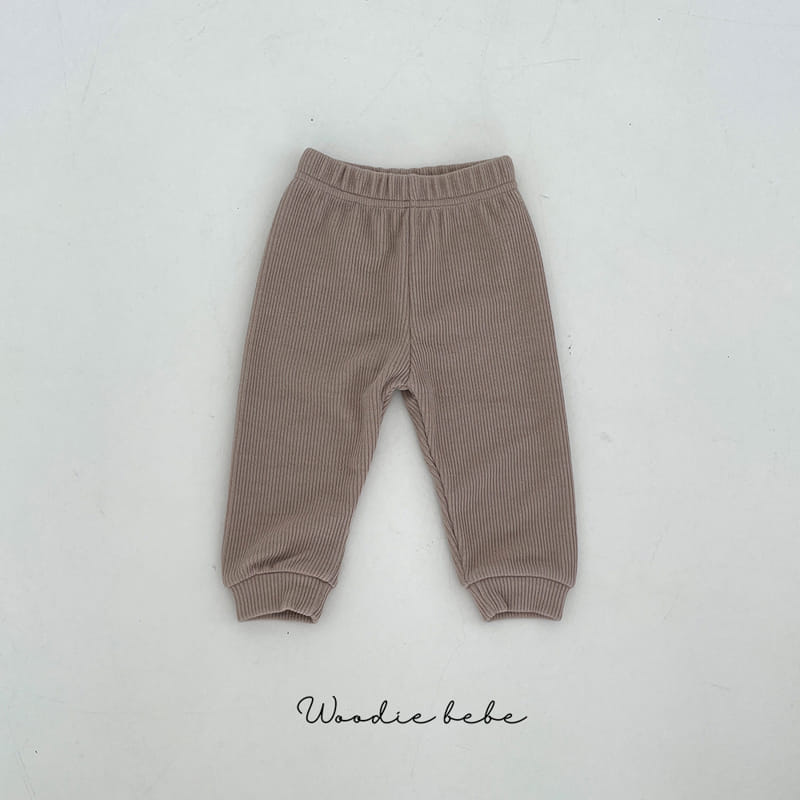 Woodie - Korean Baby Fashion - #babyoutfit - Rib Pants - 2