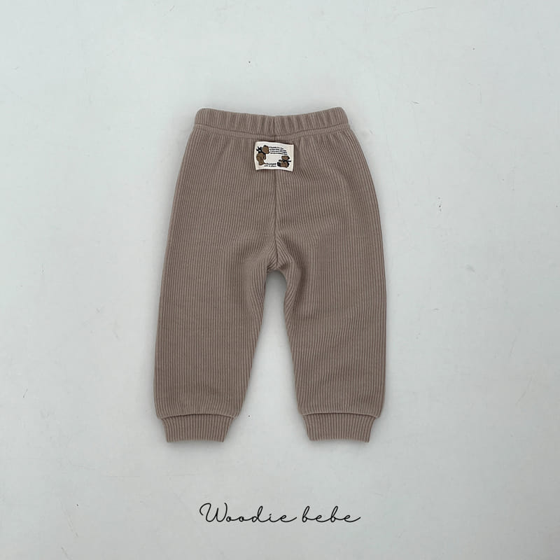 Woodie - Korean Baby Fashion - #babyoutfit - Rib Pants - 3