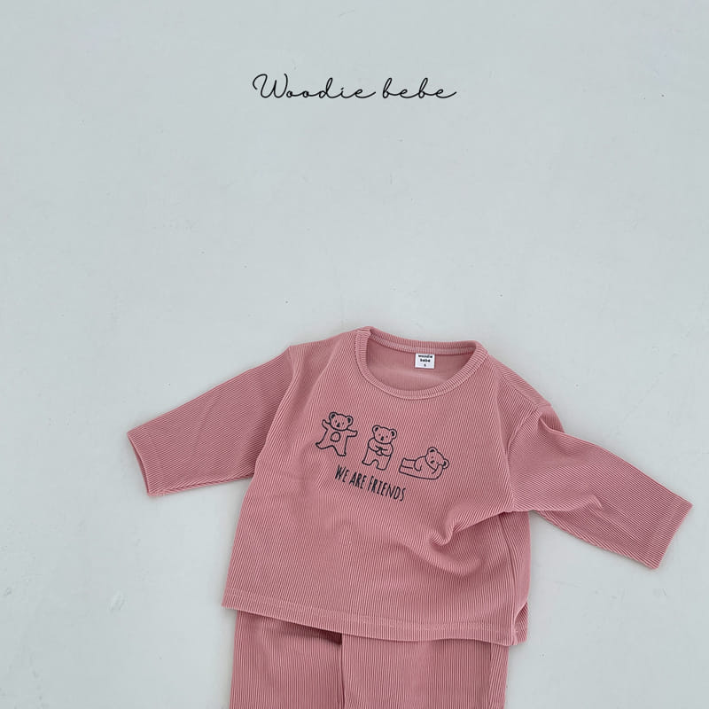 Woodie - Korean Baby Fashion - #smilingbaby - Uni Top Bottom Set - 3