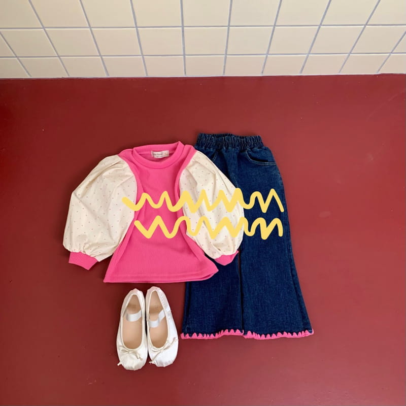 Yellow Factory - Korean Children Fashion - #designkidswear - Zigzag Denim Jeans - 4