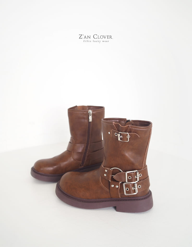 Zan Clover - Korean Children Fashion - #Kfashion4kids - Leather Buckle Boots - 7