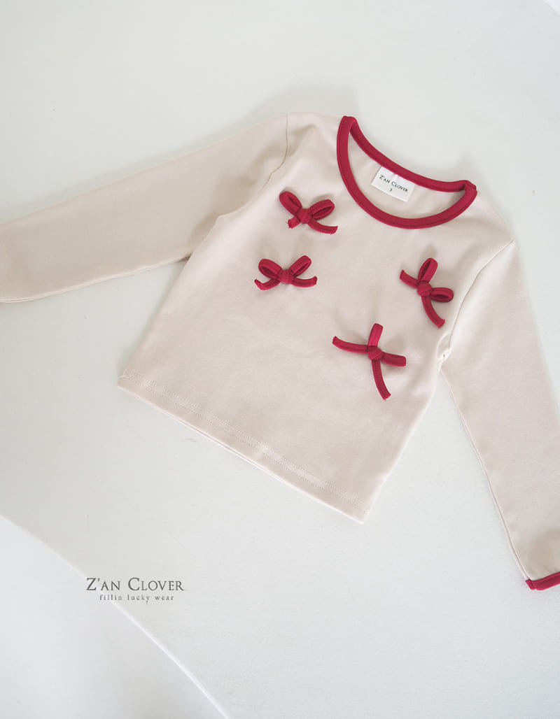 Zan Clover - Korean Children Fashion - #childofig - Ribbon Tee - 5