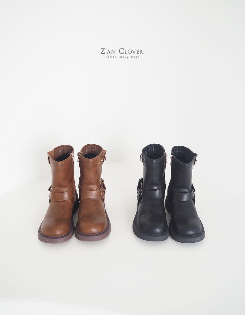 Zan Clover - Korean Children Fashion - #fashionkids - Leather Buckle Boots - 3